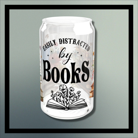Distracted By Books Glass