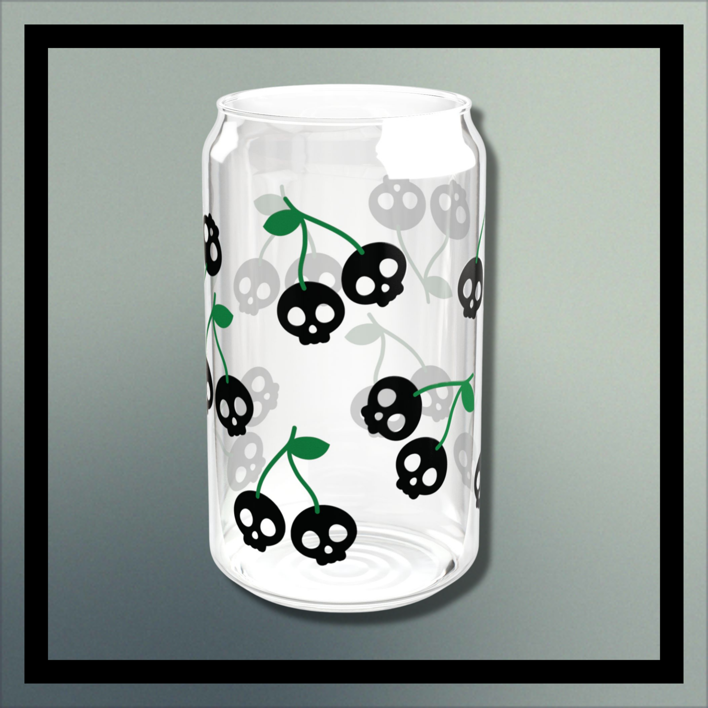 Cherry Skulls Glass