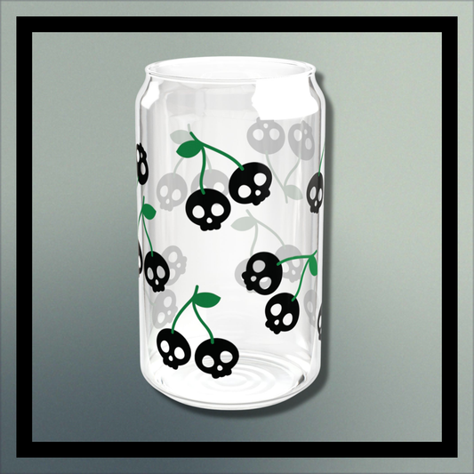 Cherry Skulls Glass