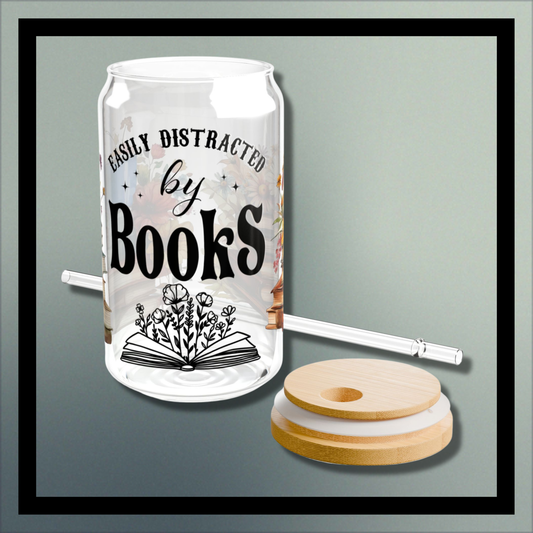 Distracted By Books Glass