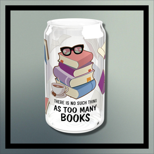 Too Many Books Glass