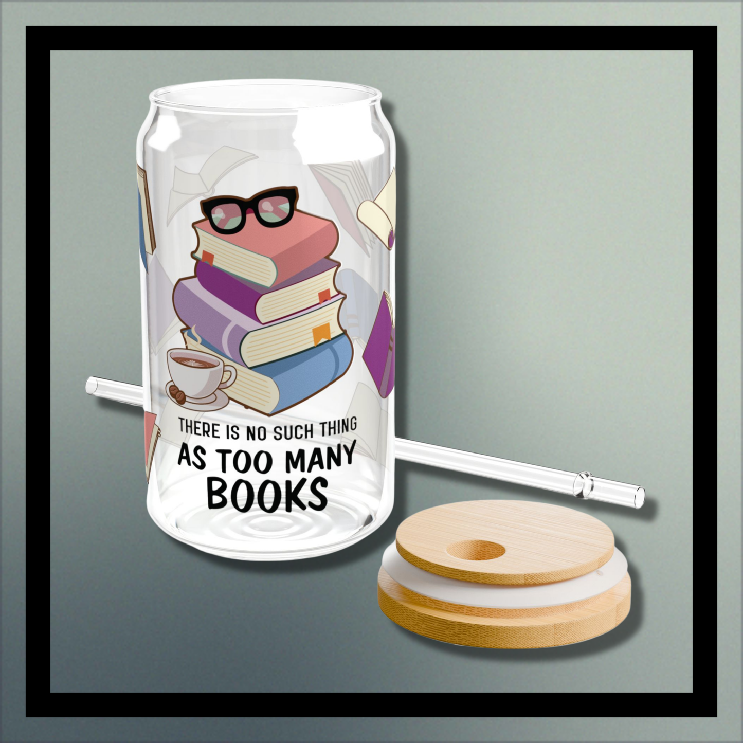 Too Many Books Glass