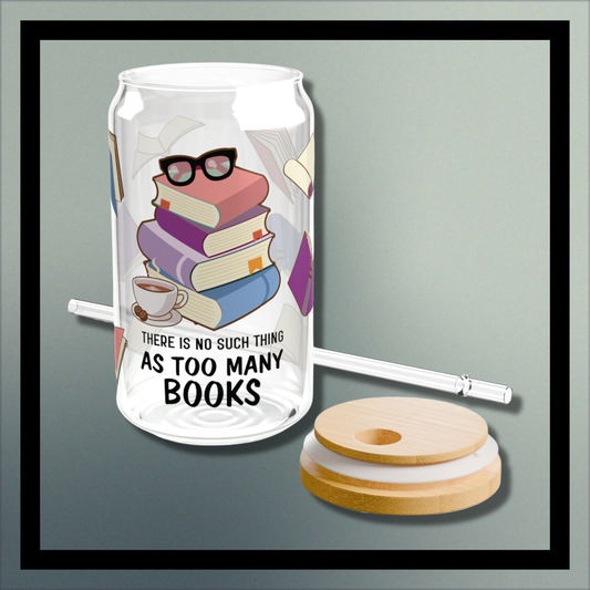 Too Many Books Glass